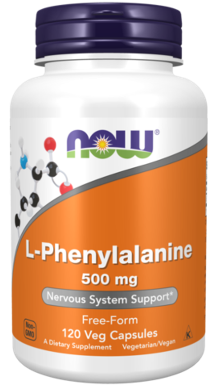 NOW Foods, L-фенилаланин, L-Phenylalanine 500 mg, 120 вегетарианских капсул