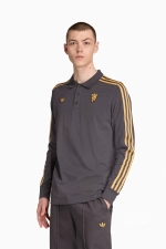 Футболка с длинными рукавами adidas Manchester United 25/26 Terrace Icons Polo - серый