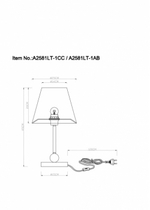 Настольная лампа Arte Lamp Elba A2581LT-1AB