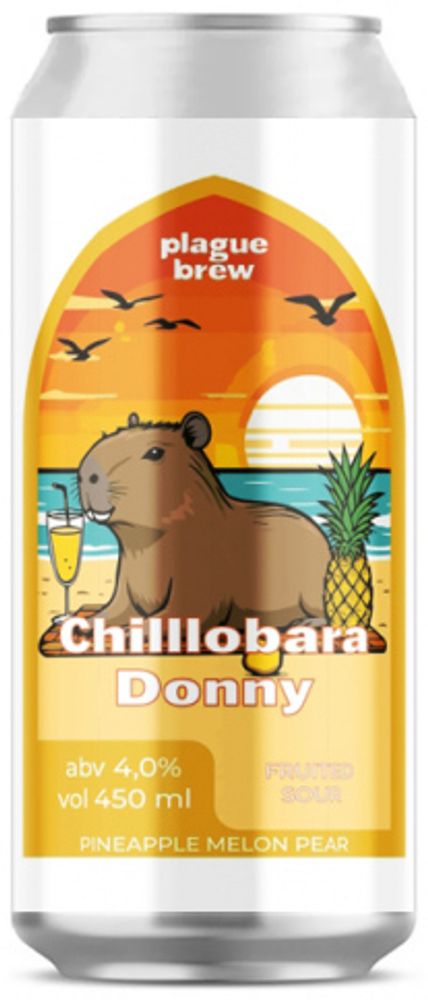 Пиво Плейг Чиллобара Донни / Plague Chilllobara Donny 0.45 - банка