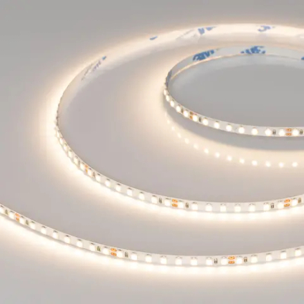 Светодиодная лента RT-A160-5mm 24V Warm3000 (9.6 W/m, IP20, 2835, 5m) (Arlight, Открытый) 037806