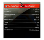 Напольная колонка Sing-e ZQS-8238 (8"40W/4.5A/+бесп.микрофон)