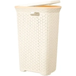 Корзина для белья Плетёнка 55л угловая с крышкой