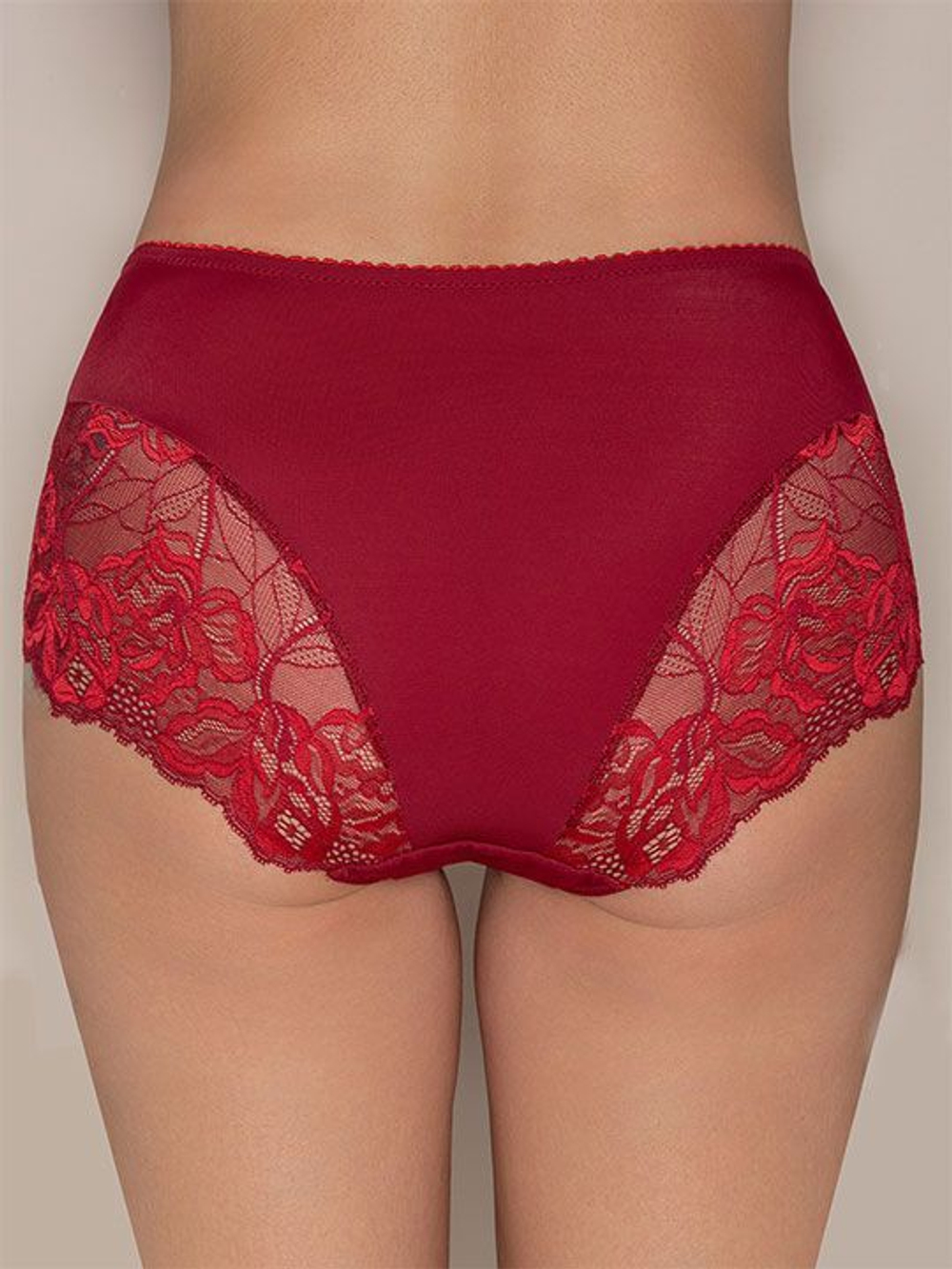 Высокие трусики-слипы Allure (Размер: 42) (Цвет: синий с бежевым)