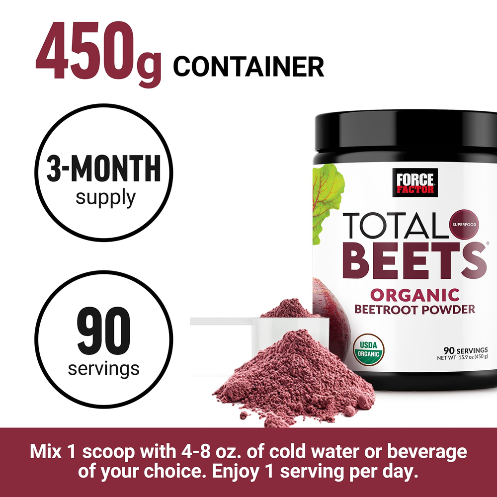 Force Factor, Total Beets®, порошок из органической свеклы, 450 г (15,9 унции)