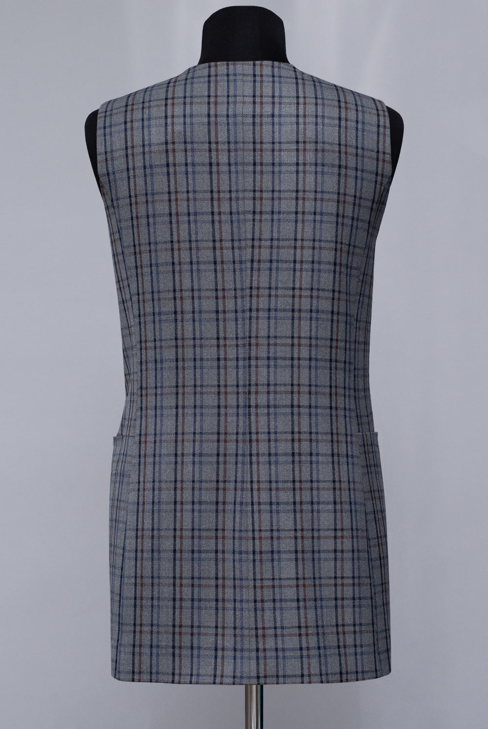 Удлинённый жилет 2980АЕ, клетка #406Кд062980АЕ