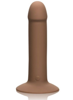 Бежевый вибромассажёр с присоской LUXE Touch-Sensitive Vibrator - 16,5 см. (Цвет: бежевый)