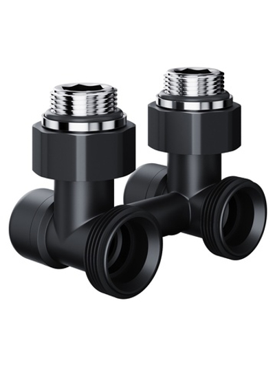 Узел нижнего подключения Royal Thermo Design угловой 1/2"х3/4" EK (черный)