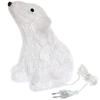 Фигура светодиодная «Мишутка» 16,5*21*26 см, 30 ламп LED, (авторежим), 220V, Белый