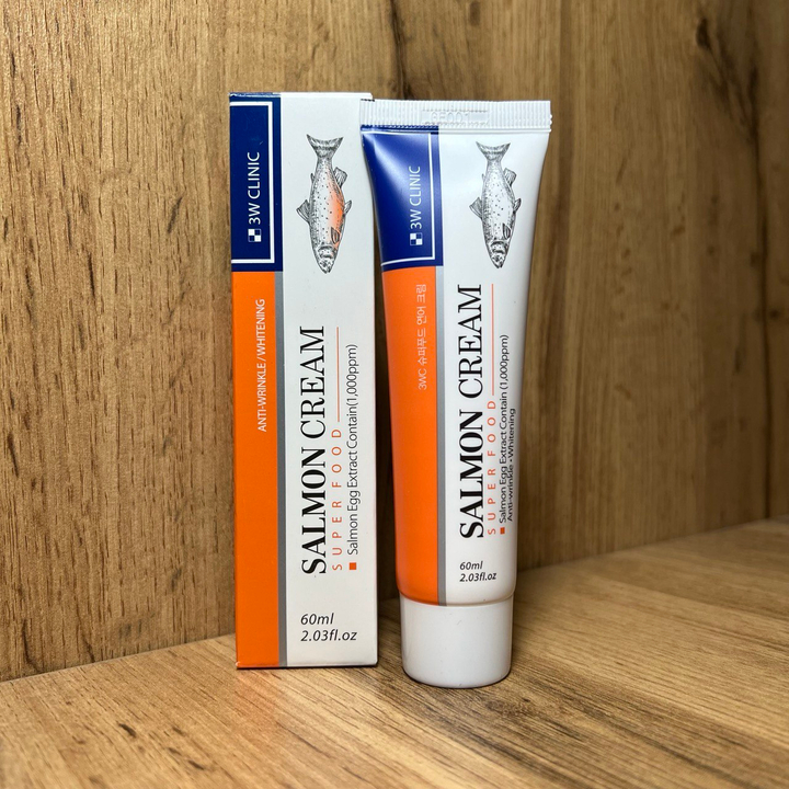 Крем для лица 3W Clinic Super Food Salmon с экстрактом лосося Cream 60 мл