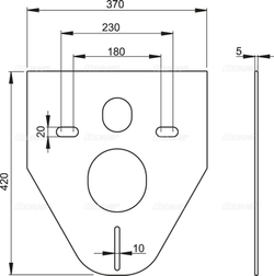 Звукоизоляционная плита M91  для подвестного унитаза и биде