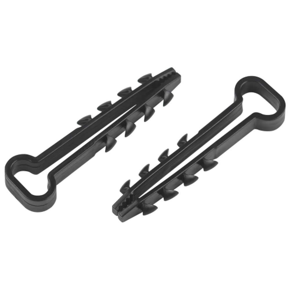 Дюбель хомут ЭРА NO-224-555 для плоского кабеля 5-10 мм чёрный (100 штук)