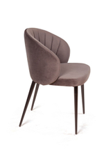 Стул Mont Blanc, бархат антрацит 14 / черный конус