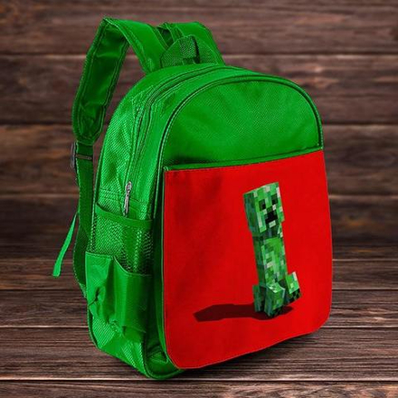 Рюкзак детский "Крипер - Майнкрафт", зелёный