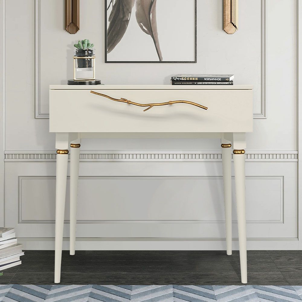 Консоль Арт Колор matte Классик Голд Кремовый белый матовый