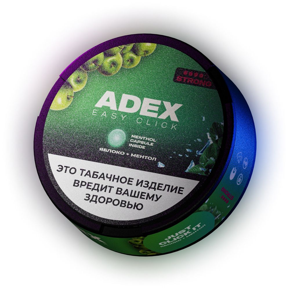 Жевательный табак Adex Click - Яблоко и Ментол