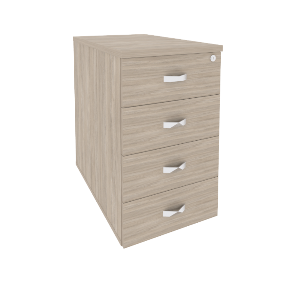 Тумба приставная 4 ящика узкая Onix Direct