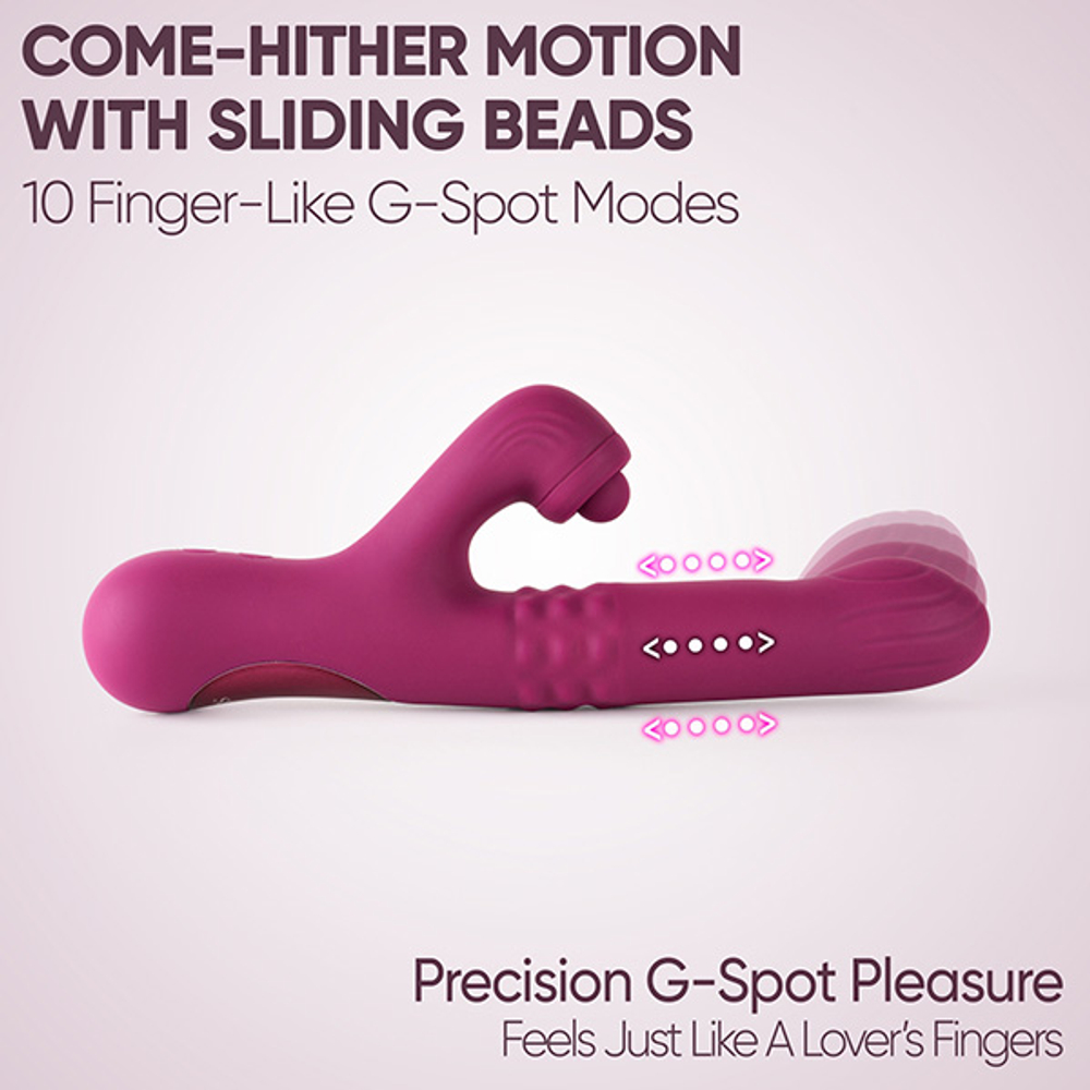 Фиолетовый вибратор-кролик 23,9см Selove ComePlay Dual Stimulation Vibrator Purple