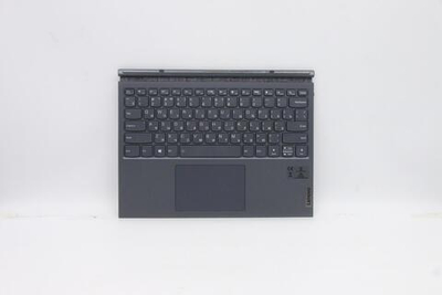Верхняя панель с клавиатурой (топкейс) для ноутбука Lenovo Yoga duet 7-13IML05. раскладка - русская, с подсветкой, серая (5D20Z51342), оригинал