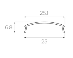 Рассеиватель матовый поликарбонат LC-LRM-28-6