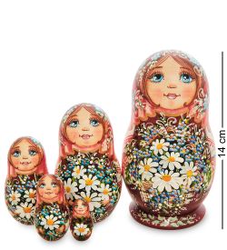 Народные промыслы МР-16/29-A Матрешка 5м «Мария с цветами»