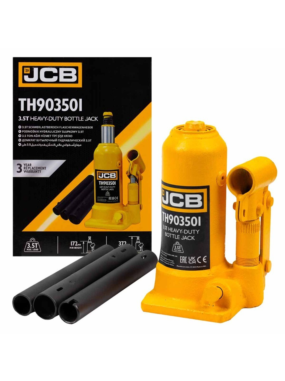 Домкрат бутылочный 3.5т JCB JCB-TH903501