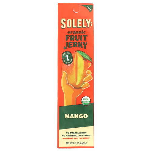 Solely, Органическое фруктовое вяленое мясо, манго, 23 г (0,8 унции)