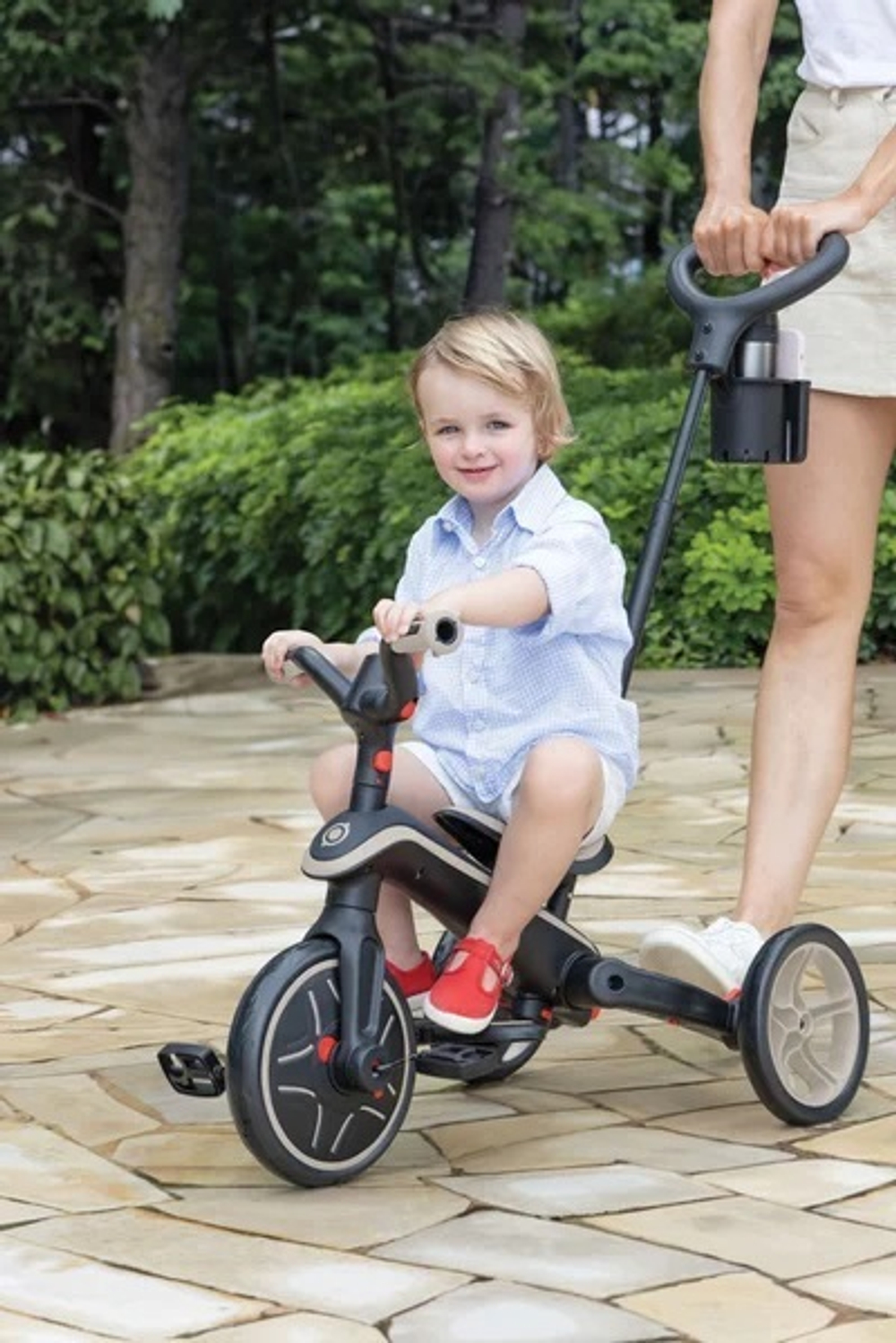 Велосипед-беговел Globber Trike Explorer Foldable 4 в 1 Taupe