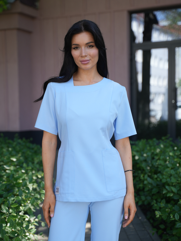 Костюм медицинский женский | Бл-385+Б-137 либерти люкс