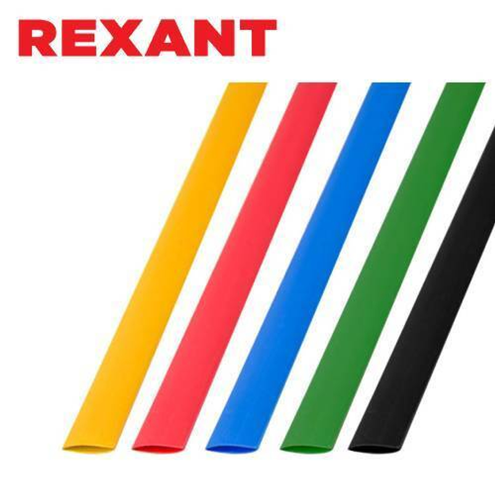3,5/1,75 мм 1м термоусадка набор (5-Цветов) Rexant/29-0153