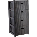 Комод СТИЛЬ РОТАНГ (4 секции) коричневый ротанг 0,767,36х0,365м