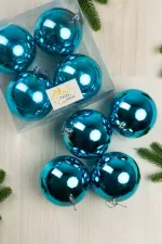 Набор новогодних шаров (4 шт) глянцевые