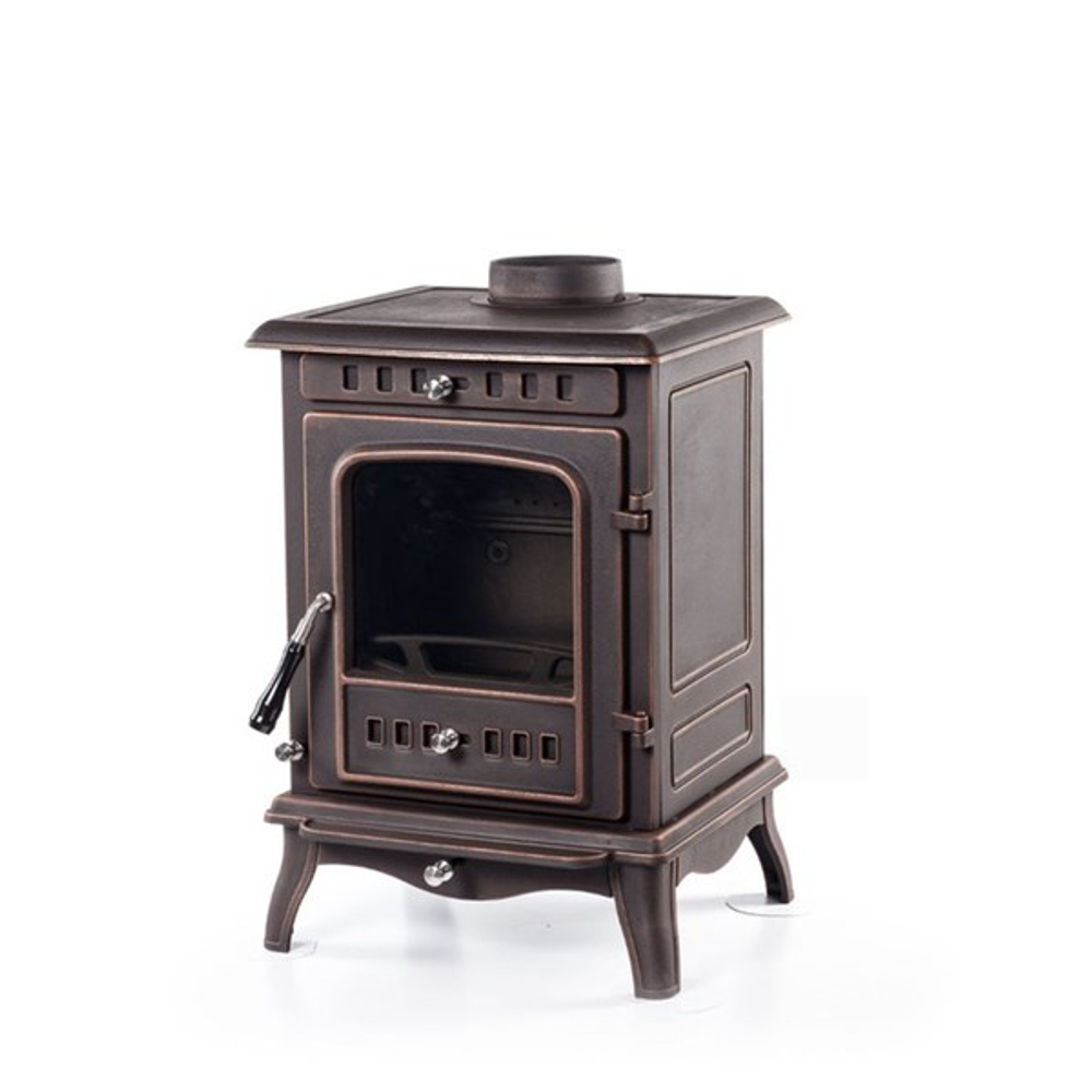 Чугунная печь-камин ERIK патина