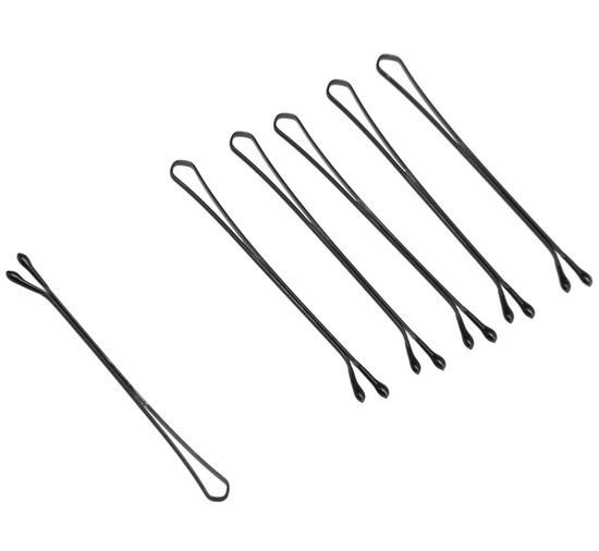 Невидимки 60мм 60шт. черные прямые