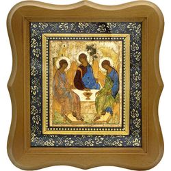 Святая Троица - копия иконы Андрея Рублева на холсте.