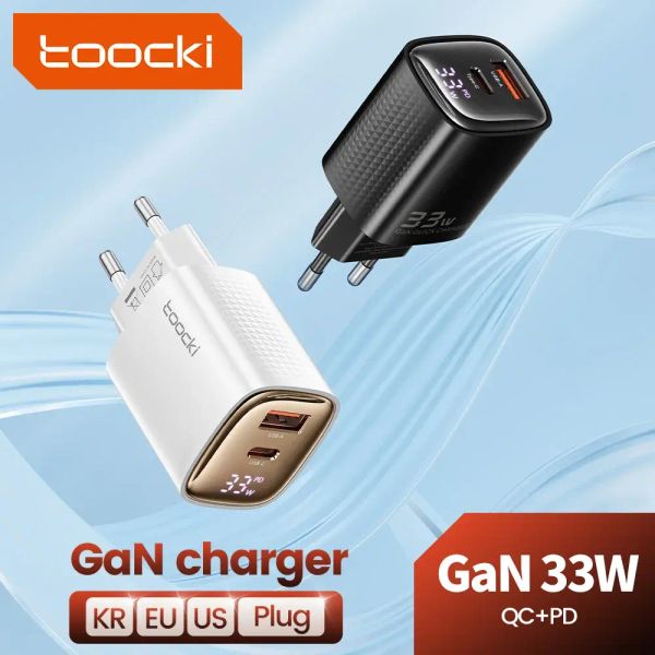 Адаптер питания Toocki 33Вт (Type-C + USB-A) Черный