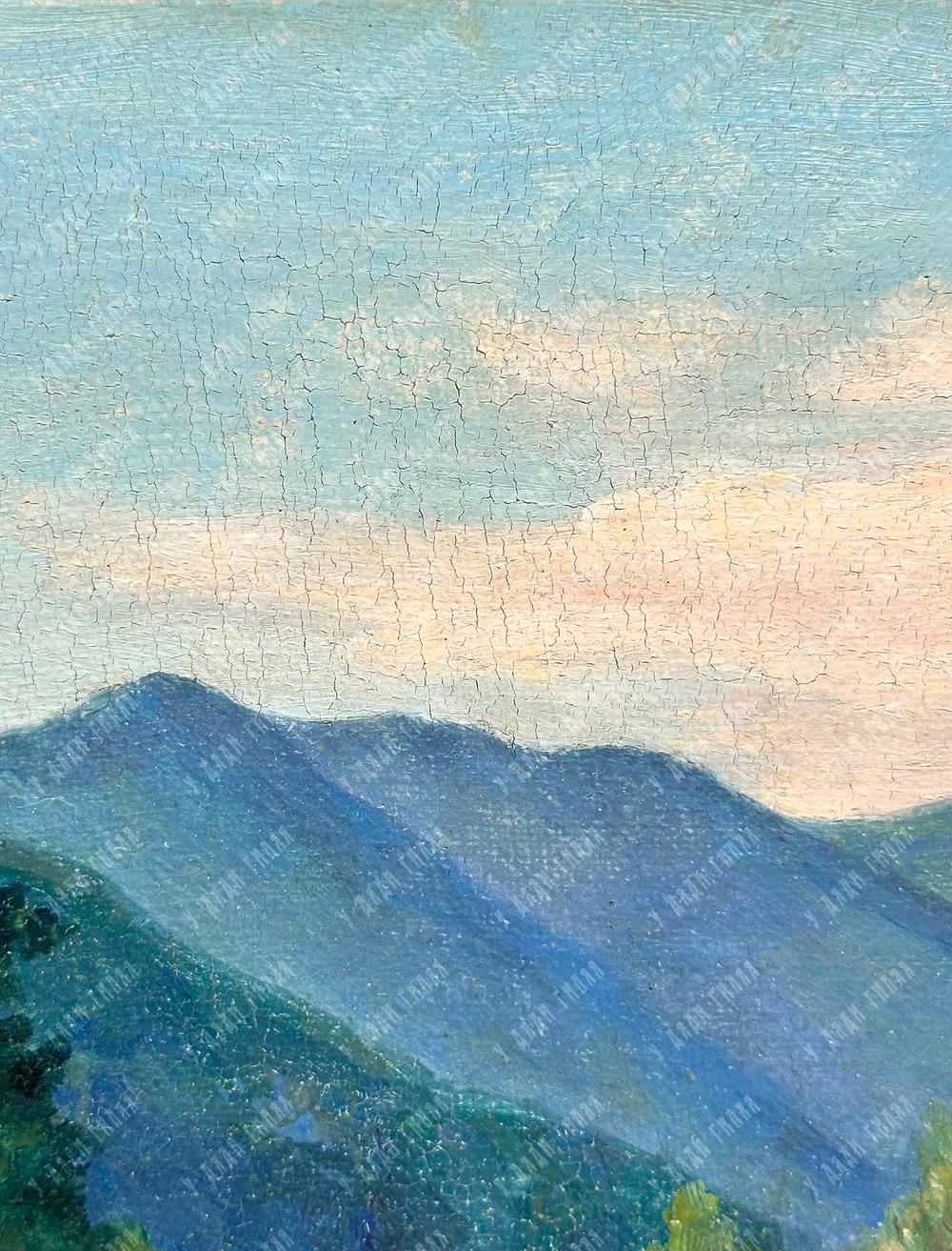 Милорадович С. Д. (1851–1943). Горный пейзаж. Холст, масло. Кон. XIX–нач. ХХ вв.