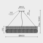 Подвесная люстра Modelux ML.7084.800 GD