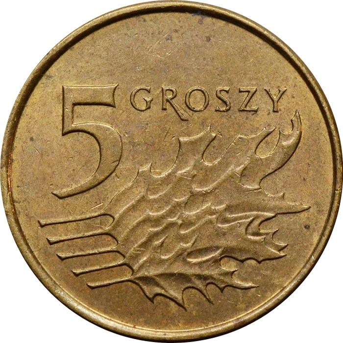 5 грошей 1990-2014 Польша