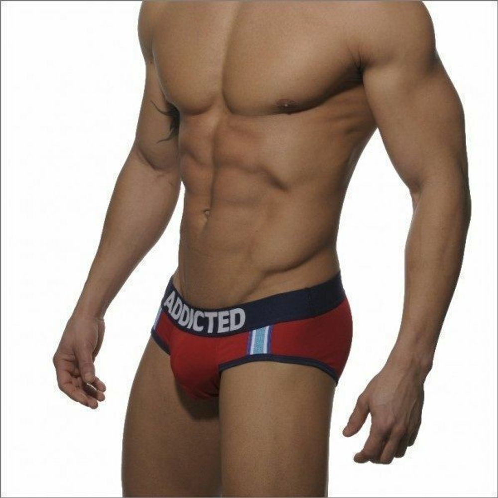 Мужские трусы брифы Seobean Addicted  Brief Side Navy Red