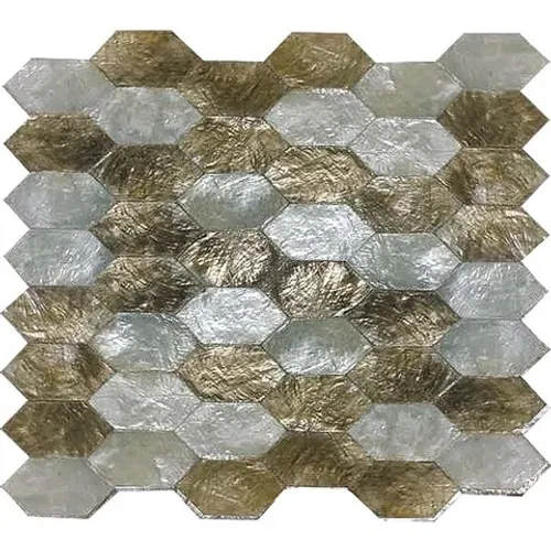 TCSH-13 Эксклюзивная мозаика для стен Natural Shell коричневый белый гексагон