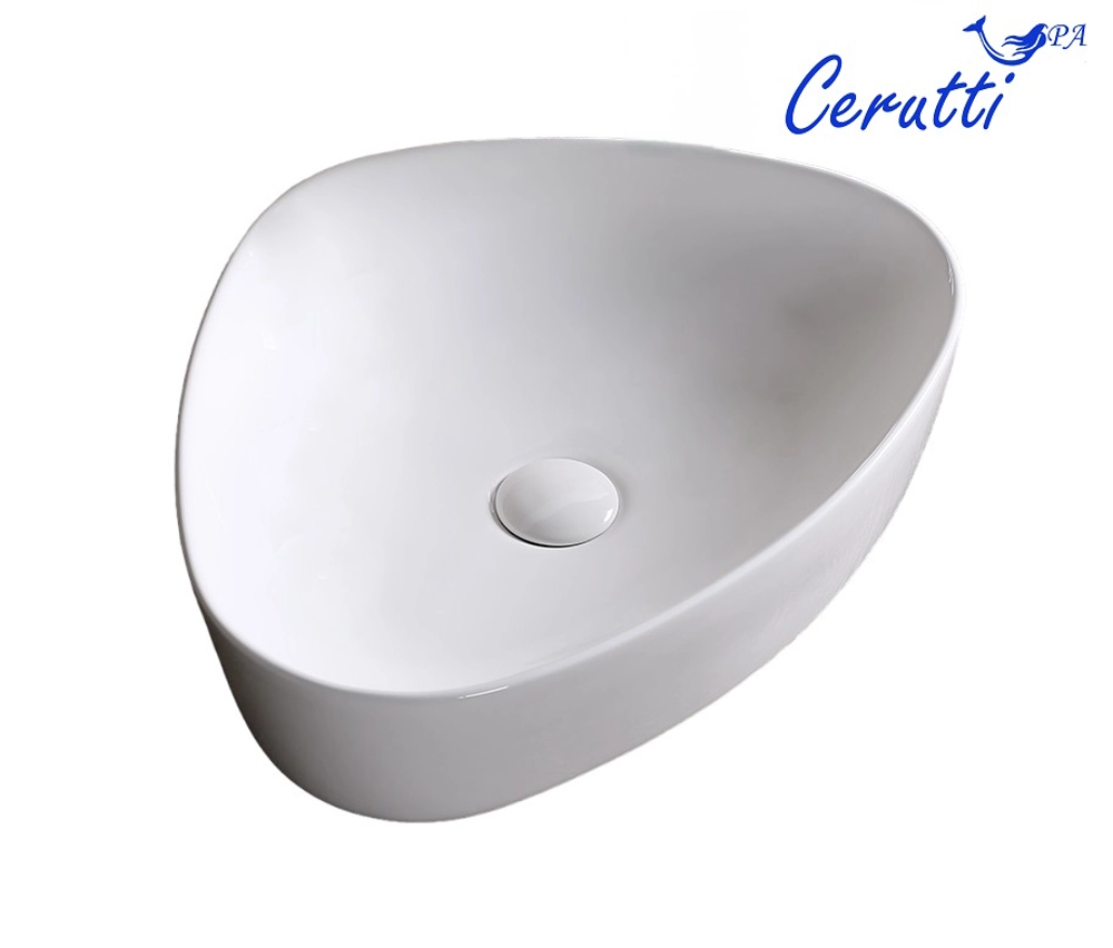 Раковина CR0089 накладная, белая, треугольная 510х410х120 Ceruttispa
