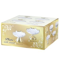 Блюдо на ножке " " 30,5х30,5х13см (фарфор) (подарочная упаковка)