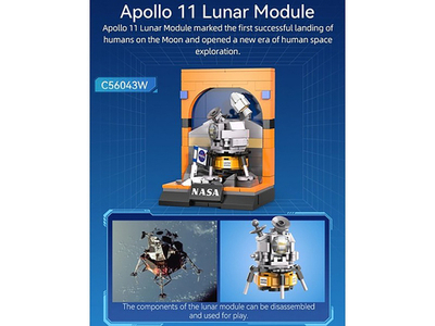 Конструктор CaDA NASA Лунный модуль Apollo 11 (206 деталей)