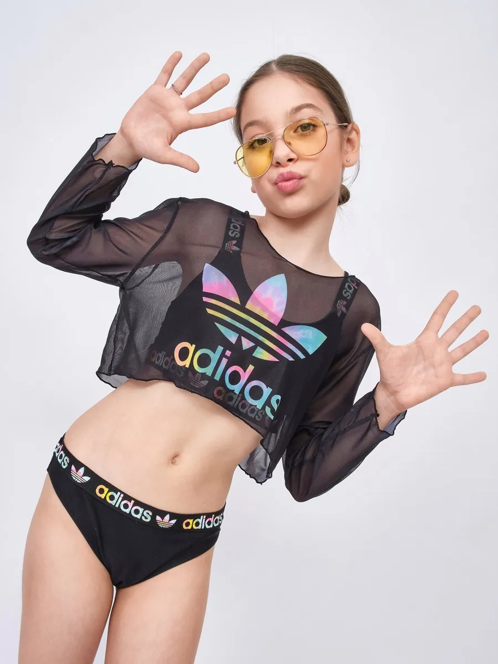 купальник раздельный спортивный с топом парео