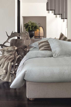 Постельное белье 2 спальное евро макси Svad Dondi Helite серо-зеленое Италия