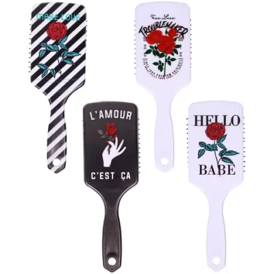 Расческа массажная «БАБИ», микс 4 дизайна, 24*7,5см (PVC упаковка)