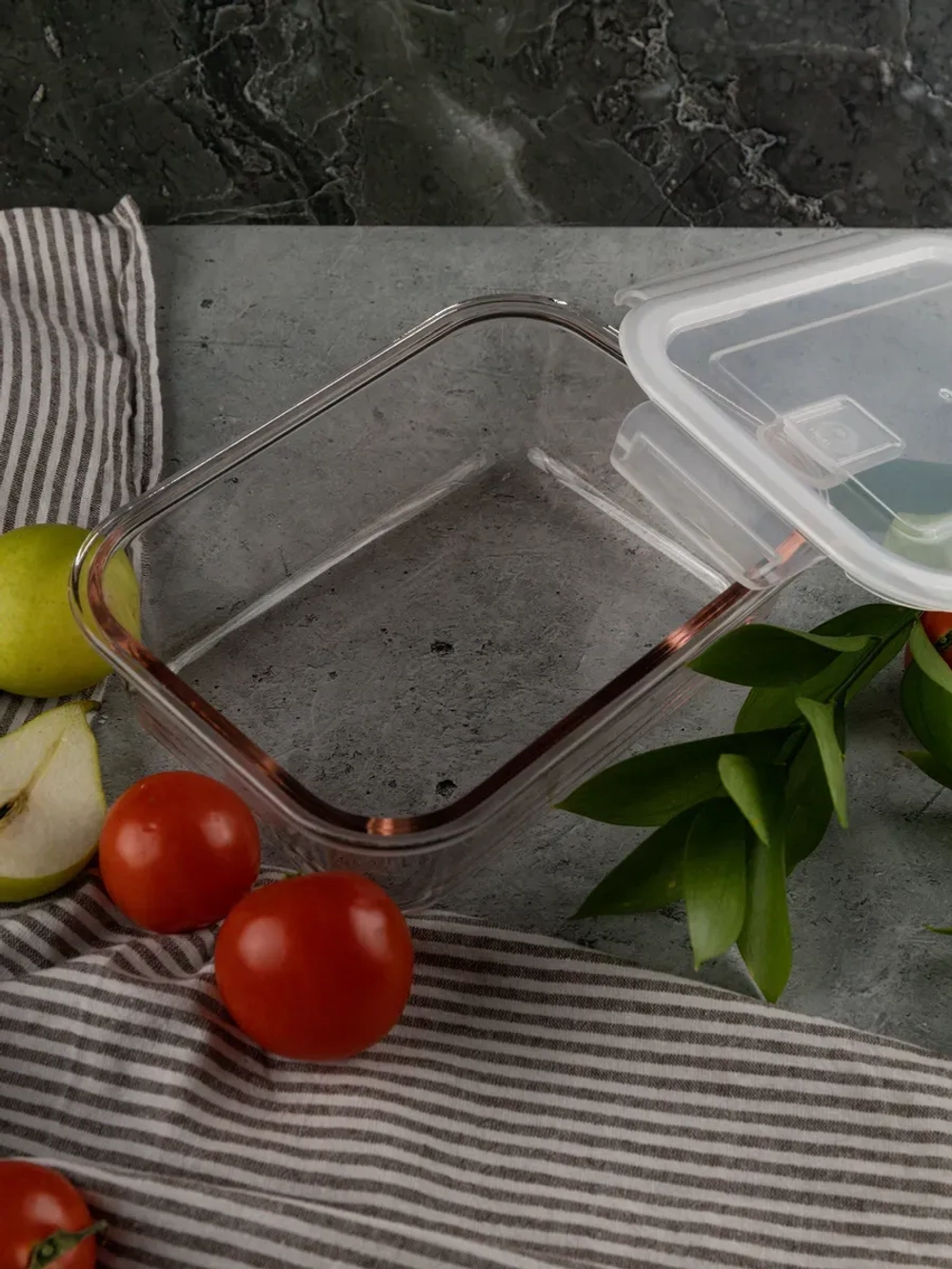 Контейнеры для еды стеклянные, 2 шт, 620 мл., 1030 мл