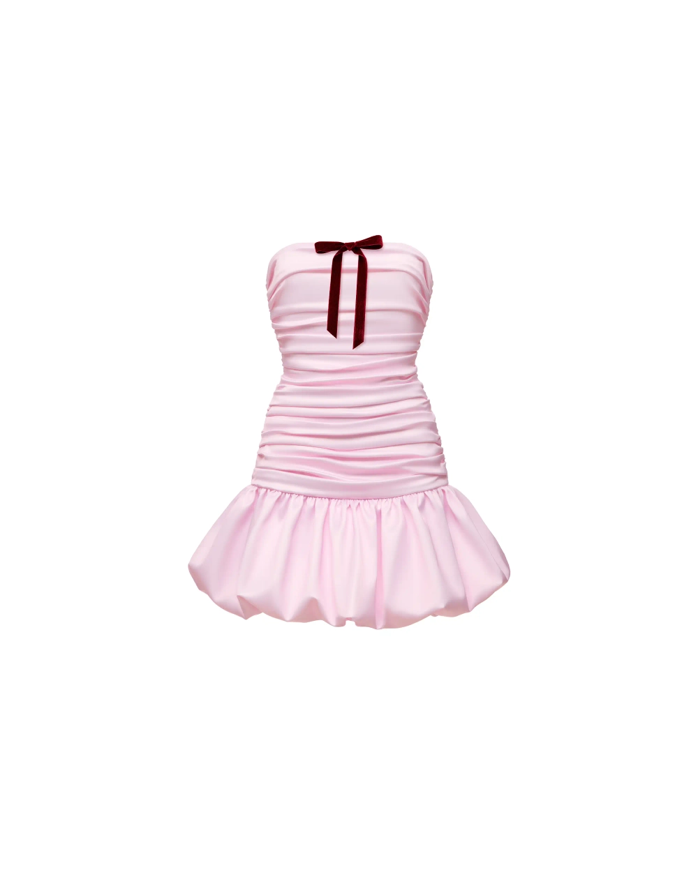 Тэйлор мини (Taylor mini), платье мини из розового атласа