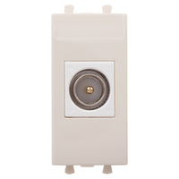 Розетка TV одиночная модульная, "Avanti", "Ванильная дымка", 1 модуль